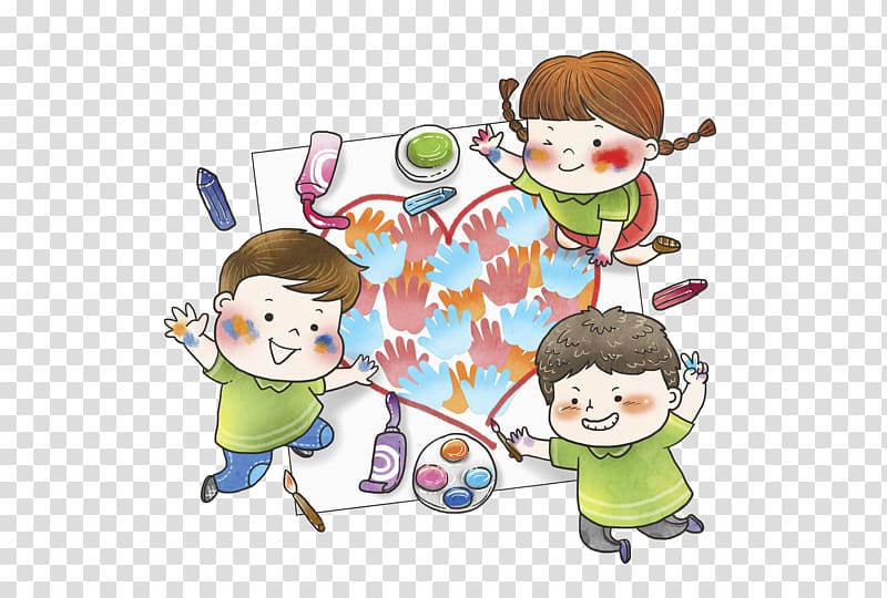 Painting Child Illustration, Children of painting transparent background PNG clipart
