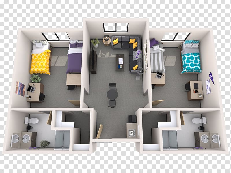 Grand Canyon University East Carolina University Dormitory Room Apartment, living room transparent background PNG clipart