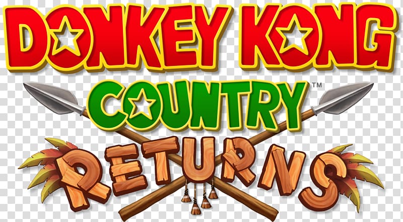 Donkey Kong Country Returns Nintendo 3DS Wii Logo, nintendo transparent background PNG clipart