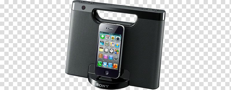Loudspeaker Sony RDP-M7iP Docking station iPod Lightning, portable iphone speakers transparent background PNG clipart