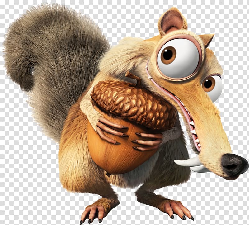 Ice Age animal with nut, Scratte Sid Ice Age , ice age transparent background PNG clipart