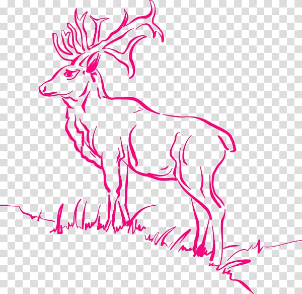 Reindeer Antler Drawing , Reindeer transparent background PNG clipart