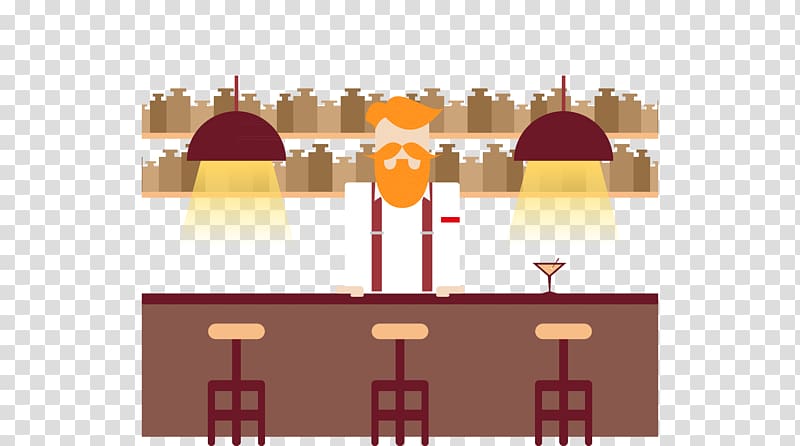 Euclidean Hotel Illustration, Hotel bartender illustration transparent background PNG clipart