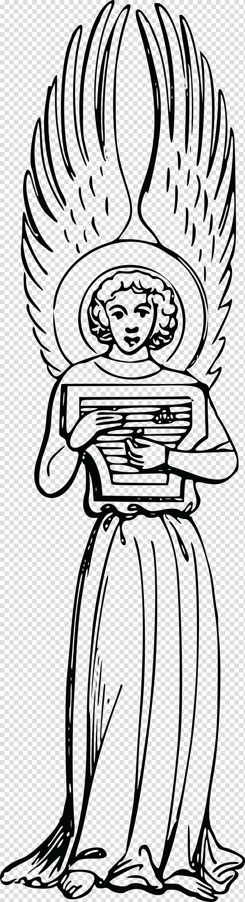 Line art , angel transparent background PNG clipart