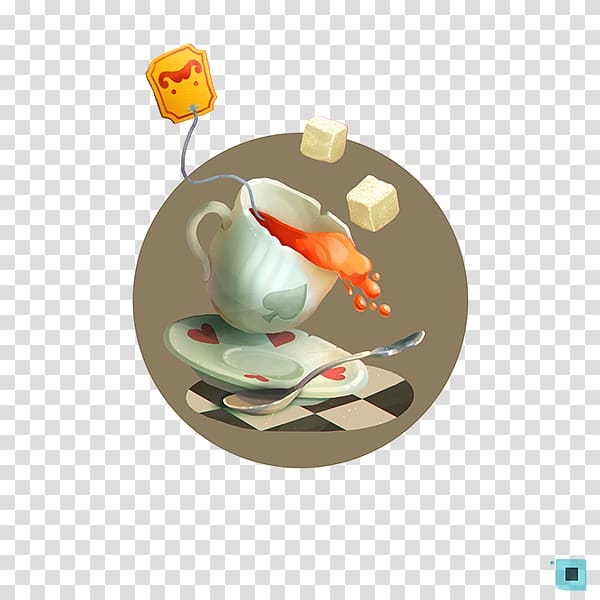Black tea Alice\'s Adventures in Wonderland Tea party Tea bag, tea transparent background PNG clipart