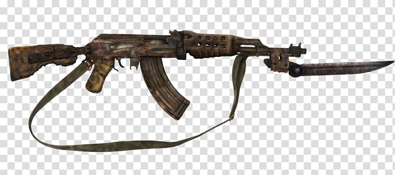 AK-47 Firearm Post-Apocalyptic fiction Weapon Rifle, ak 47 transparent background PNG clipart