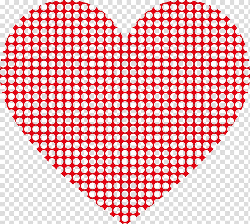 Dotted hearts transparent background PNG clipart