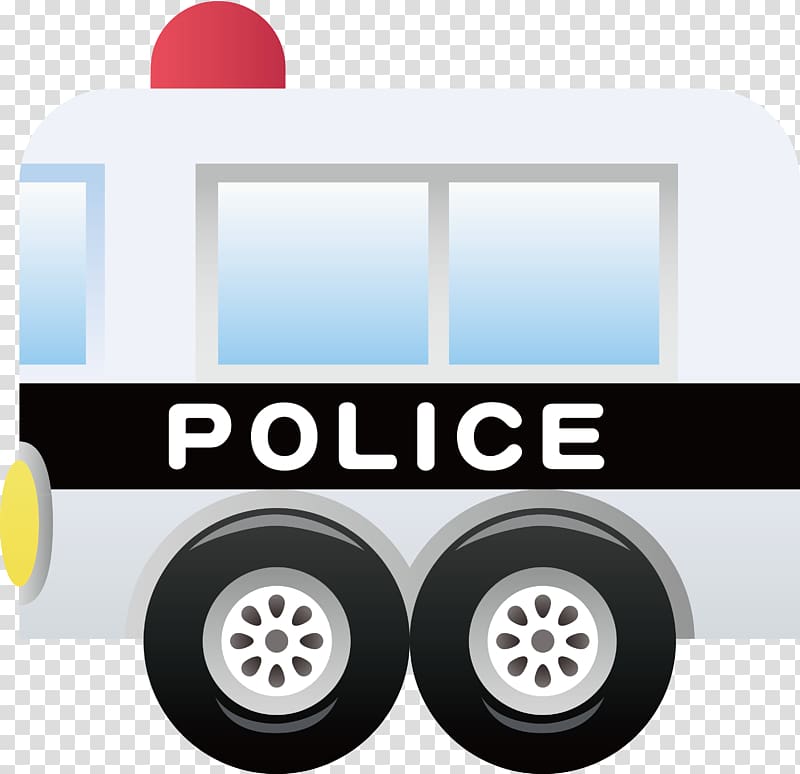 Police car Prisoner transport vehicle, Police car decoration design transparent background PNG clipart