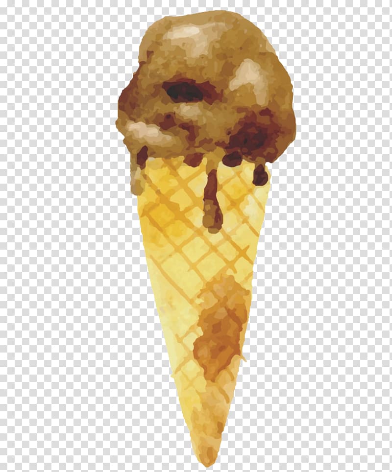Watercolor painting Summer Graphic design, Hand painted ice cream transparent background PNG clipart