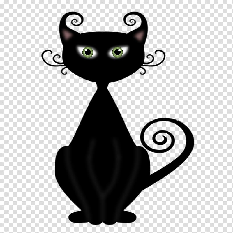 Bombay cat Kitten Halloween Black cat witch, kitten transparent background PNG clipart