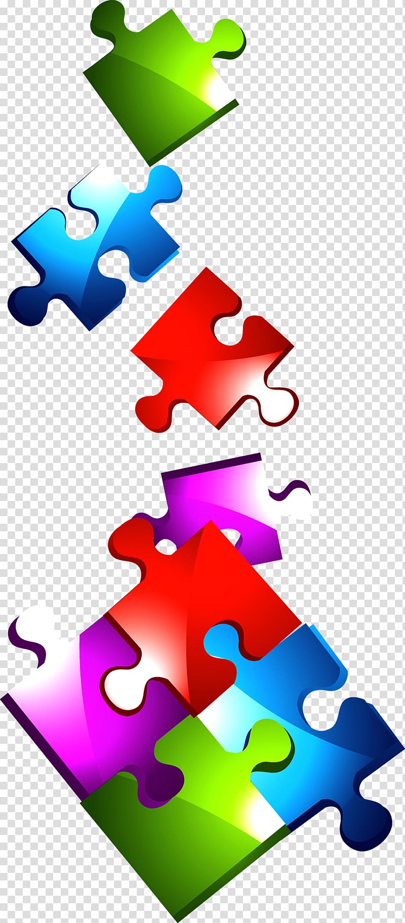 assorted-color puzzle illustration, Jigsaw puzzle Puzz 3D, Colorful puzzle transparent background PNG clipart