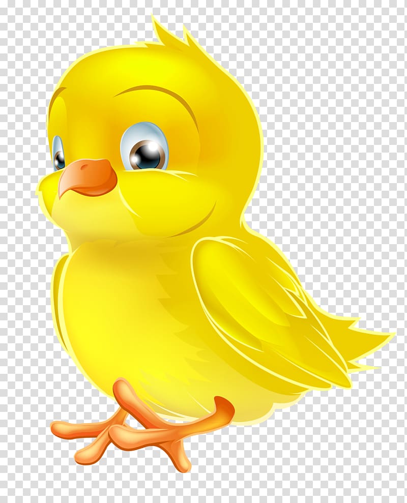 yellow bird , Chicken , Painted Yellow Easter Chick transparent background PNG clipart