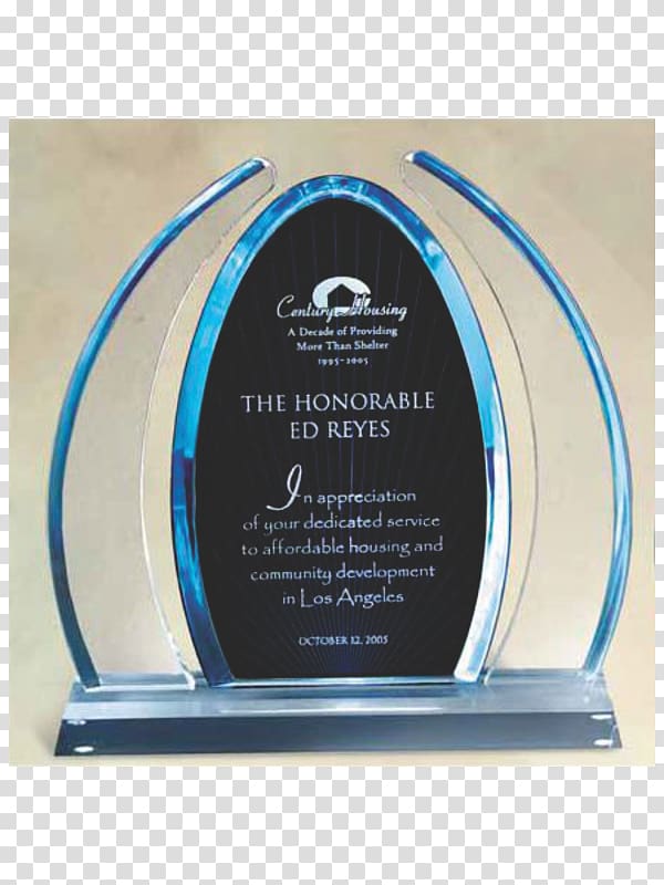 Acrylic trophy Award Medal Commemorative plaque, Elegant Certificate transparent background PNG clipart