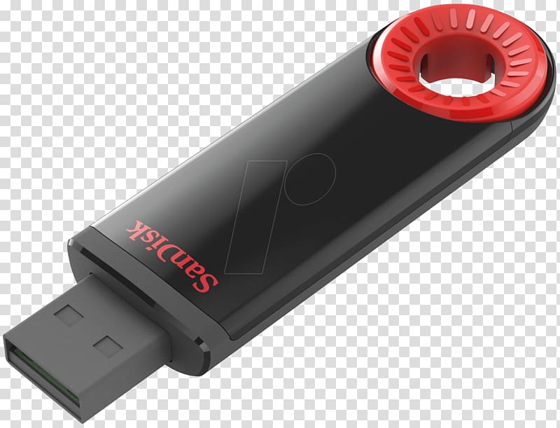 USB Flash Drives Computer data storage SanDisk Cruzer, USB transparent background PNG clipart