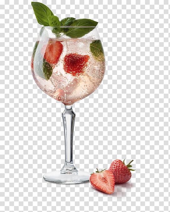 Cocktail garnish Strawberry Gin and tonic Tonic water, strawberry transparent background PNG clipart