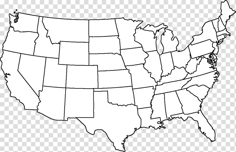 Outline of the United States Blank map Alaska Hawaii, map transparent background PNG clipart