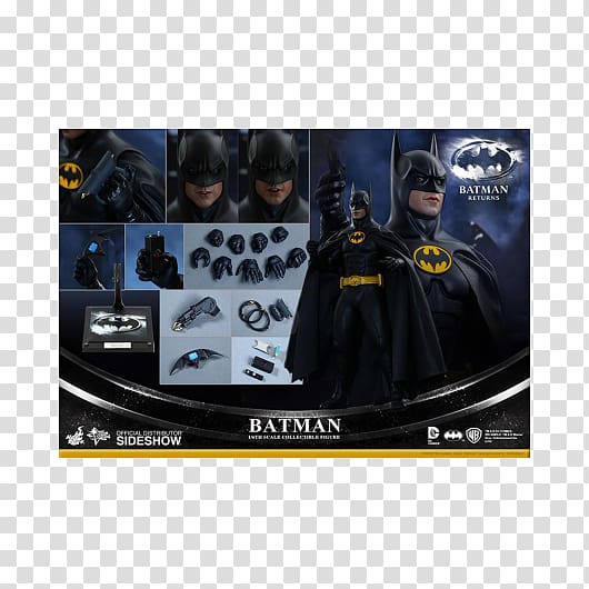 Batman Hot Toys Limited Action & Toy Figures 1:6 scale modeling, Batman Returns transparent background PNG clipart