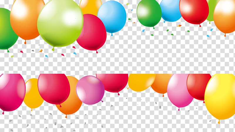assorted-color balloons illustration, Balloon Web banner Birthday, Creative colored balloons transparent background PNG clipart