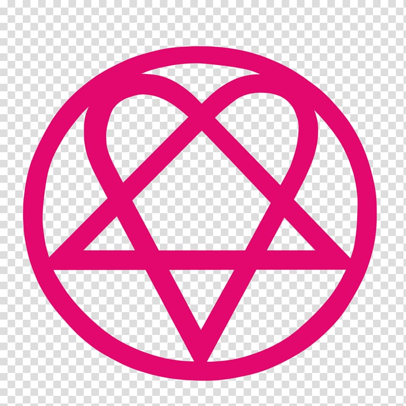 Heartagram HIM Decal Love Metal Logo, heartagram transparent background PNG clipart