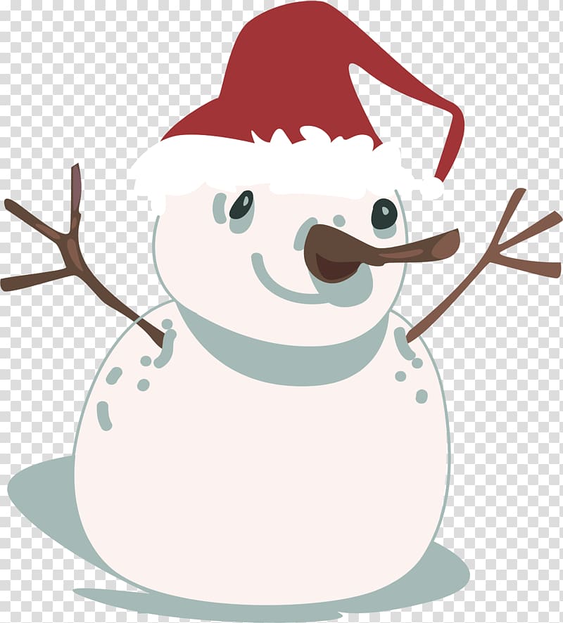 Snowman Christmas Santa Claus, Lovely little snowman transparent background PNG clipart