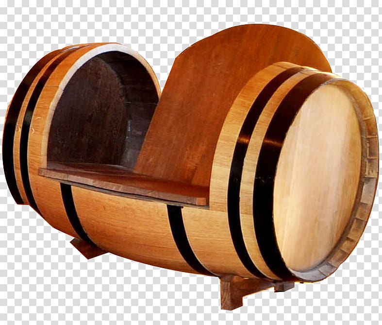 Barrel Fauteuil Manufacturing Oak Wine cellar, SILLON transparent background PNG clipart