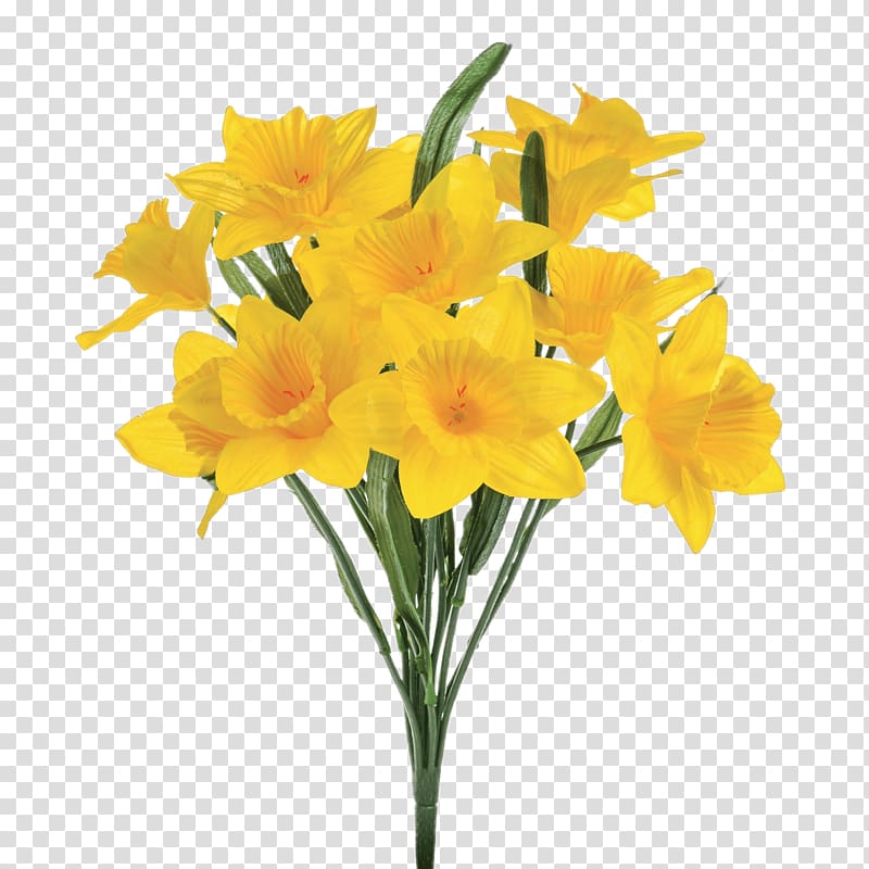 yellow daffodil flowers art, Artificial Daffodils transparent background PNG clipart