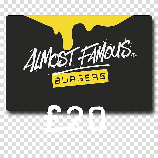 Hamburger Logo Cheeseburger Almost Famous Restaurant, Gift CARDS transparent background PNG clipart