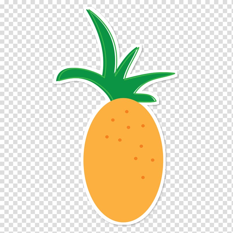 Pineapple Art Adhesive Food Sticker, pineapple transparent background PNG clipart