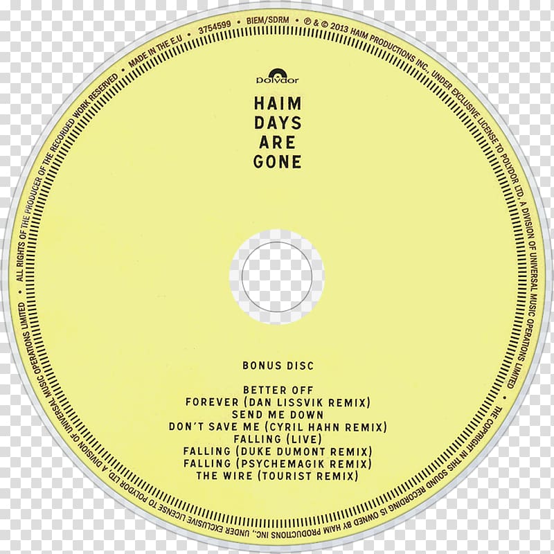 Days Are Gone Compact disc HAIM Album Music, Days Gone transparent background PNG clipart