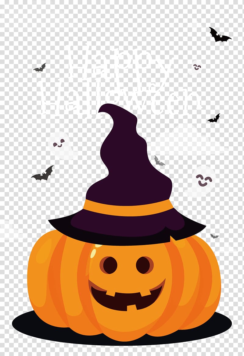 Jack-o-lantern Halloween Calabaza Boszorkxe1ny , Halloween Witch Hat Card transparent background PNG clipart