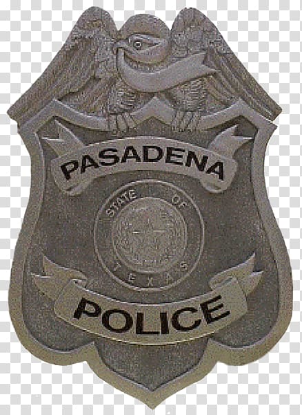 Badge Police officer Pasadena Police Department Law enforcement agency, texas police badges transparent background PNG clipart