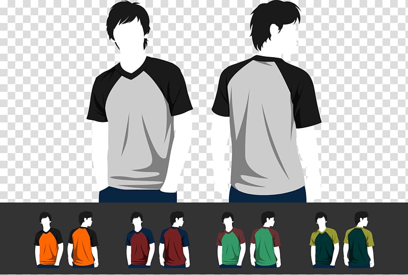 T-shirt Sleeve Green, Colorful short sleeve model transparent background PNG clipart