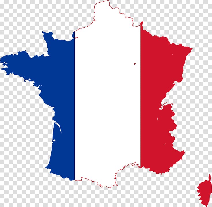 blue, white, and red map , Flag of France French Guiana Map, FRANCE Map transparent background PNG clipart