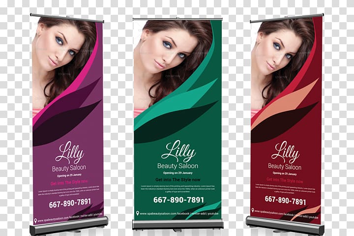 Web banner Hair coloring Display advertising, Roll-up Bundle transparent background PNG clipart
