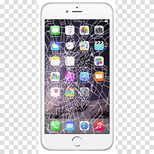 iPhone 4S iPhone 6s Plus iPhone 5c, broken screen phone transparent background PNG clipart