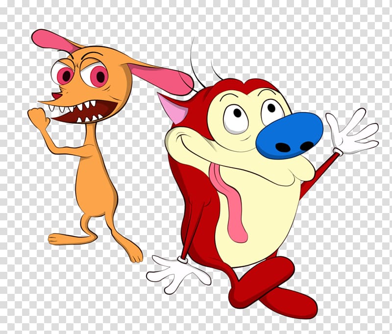 Canidae Dog Cartoon , Ren and stimpy transparent background PNG clipart
