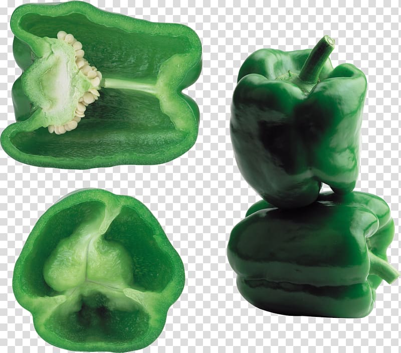 Bell pepper Chili pepper Cayenne pepper, Green pepper transparent background PNG clipart