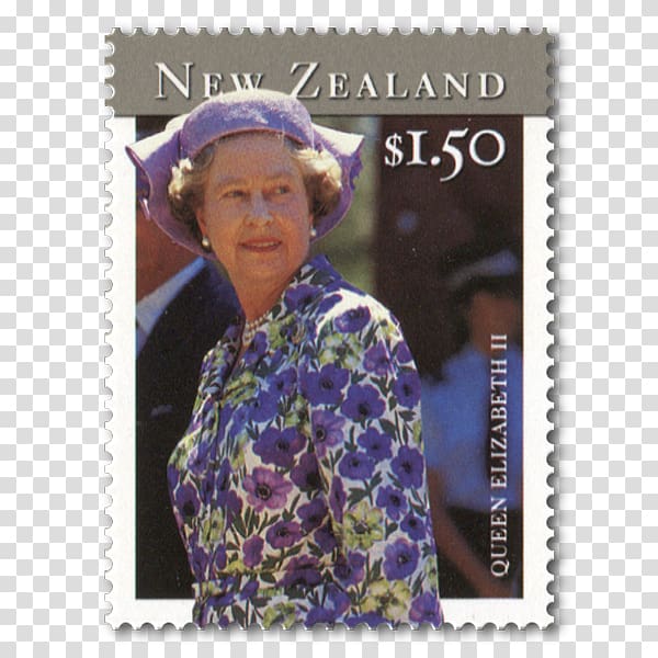 Elizabeth II New Zealand Post Postage Stamps Reign, cancelled stamp transparent background PNG clipart