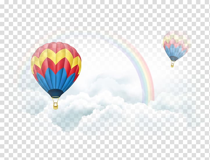 Hot air balloon , cloud transparent background PNG clipart
