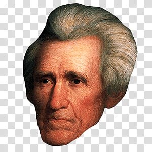 man's face illustration, Andrew Jackson transparent background PNG clipart