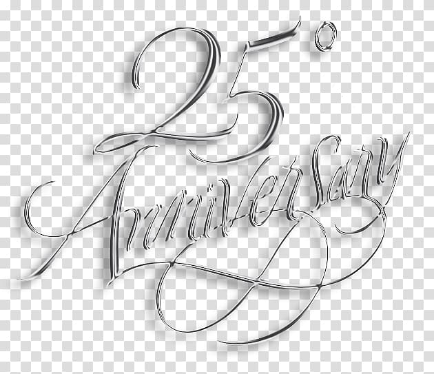Logo Brand Anniversary Font, silver transparent background PNG clipart