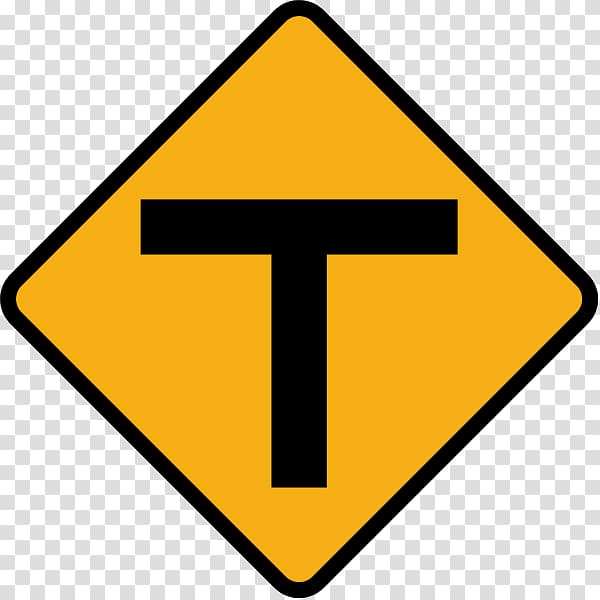 Traffic sign Three-way junction Warning sign Road, road transparent background PNG clipart