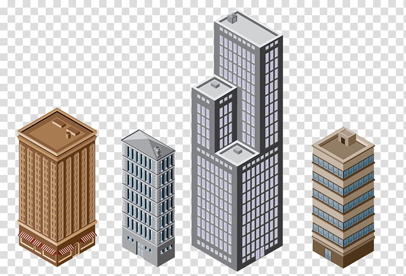 Isometric projection Building Business Architectural drawing Service, buildings transparent background PNG clipart