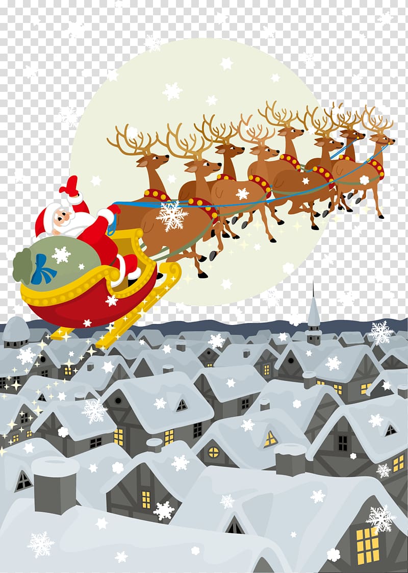 Pxe8re Noxebl Santa Claus Reindeer Gift Christmas, Flying Santa transparent background PNG clipart