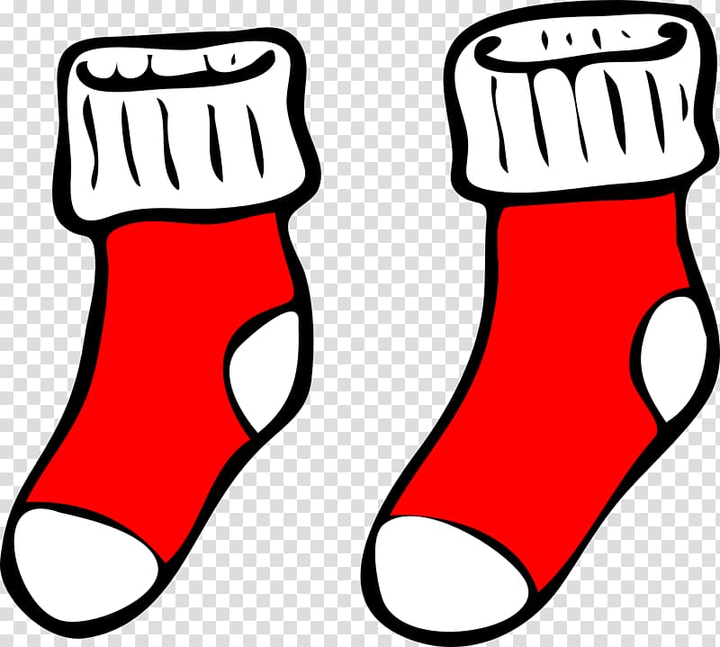 Sock .xchng , Red Christmas socks transparent background PNG clipart