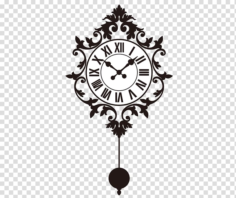 Wall decal Clock Sticker, pendulum clock transparent background PNG clipart