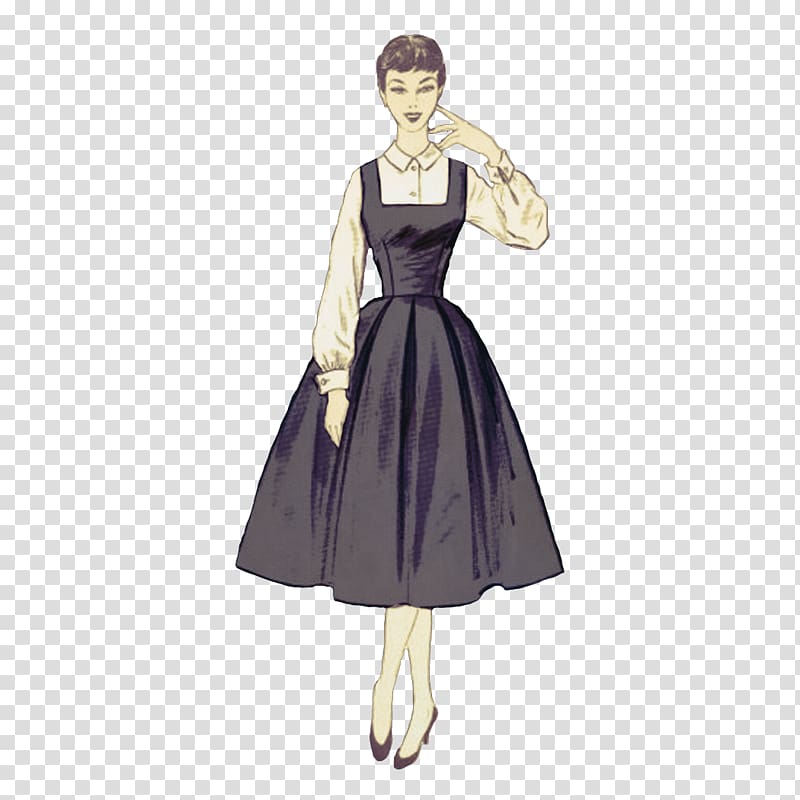 Digital scrapbooking 1950s Girl Dress, others transparent background PNG clipart