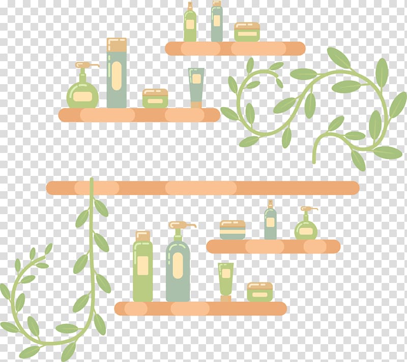 Cosmetics Make-up Poster Green, hand-drawn health care lotion Beauty transparent background PNG clipart