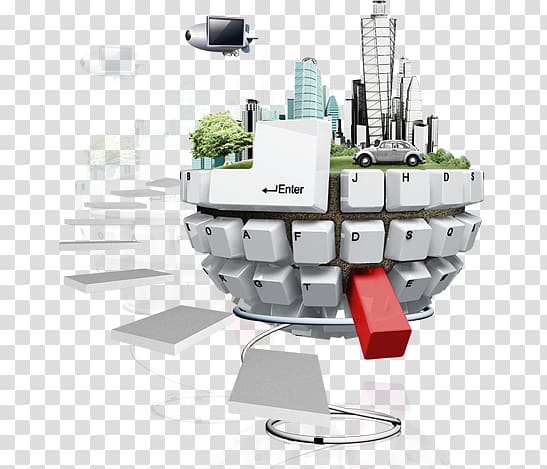 white round keyboard planet ilustration, INTERNET TECHNOLOGY AND WEB DESIGN Web development World Wide Web, Creative Business Keyboard transparent background PNG clipart