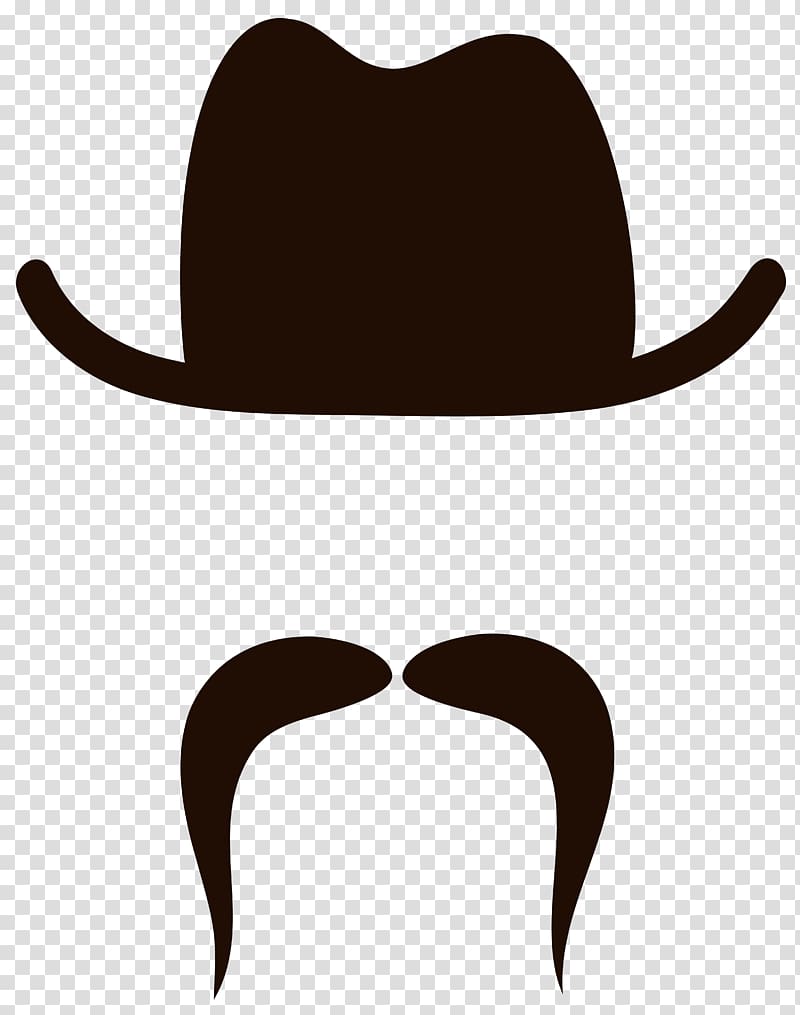 Moustache Beard , Movember Hat and Mustache , cowboy hat and mustache sticker transparent background PNG clipart